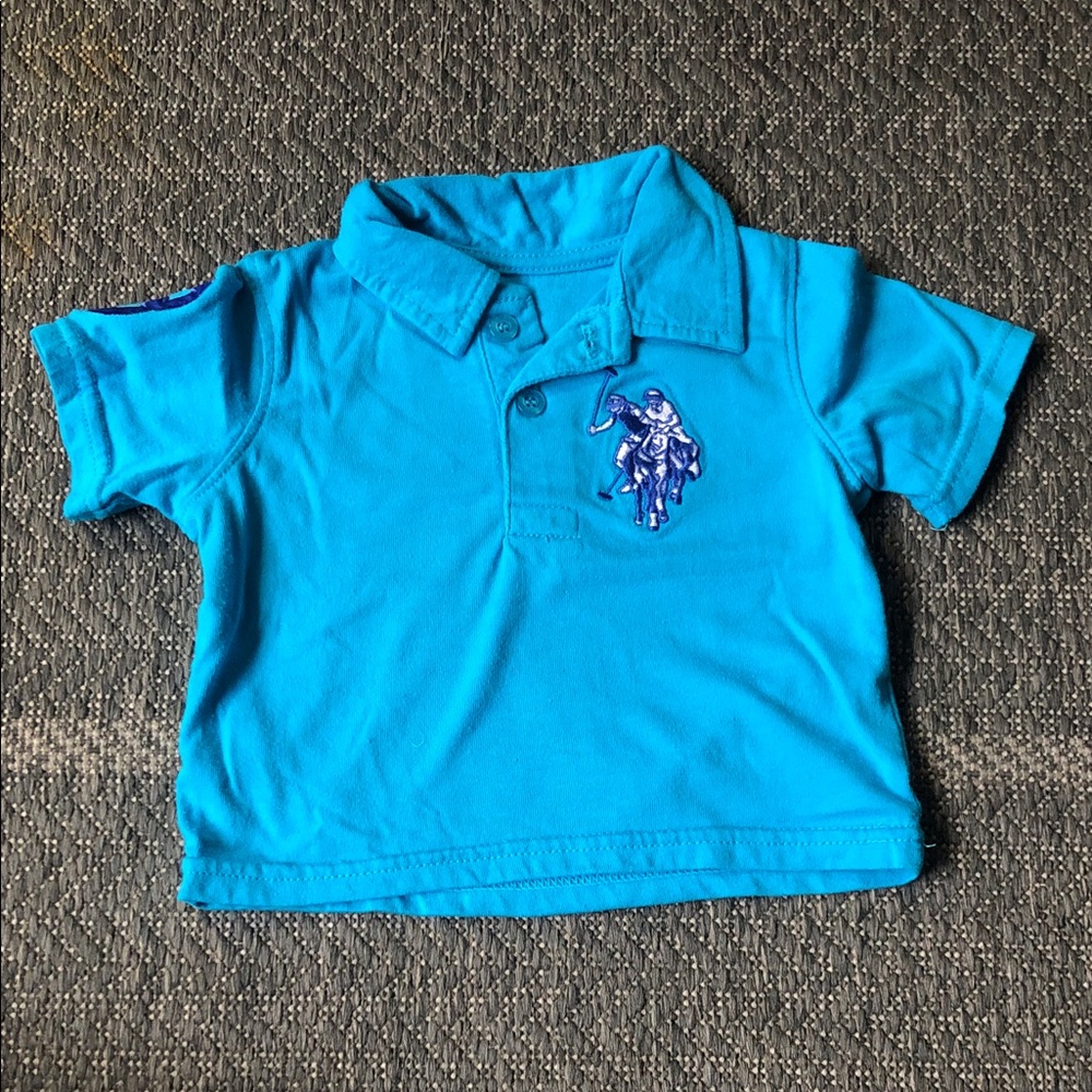 U.S. Polo Assn. Bright Blue Short-Sleeve Polo with Embroidered Logo
